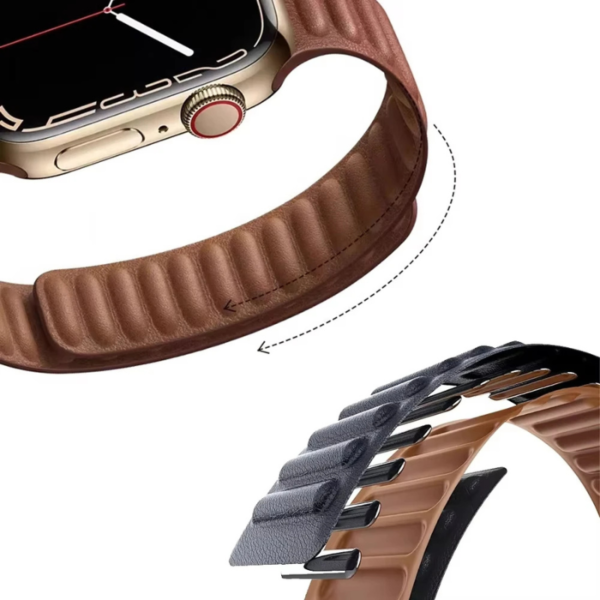 bracelet cuir magnetique pour apple watch
