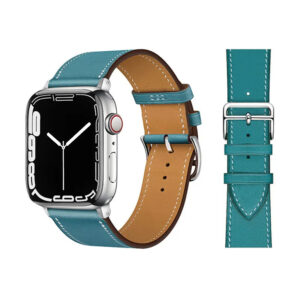 Bracelet en Cuir Pour Apple Watch - Blue