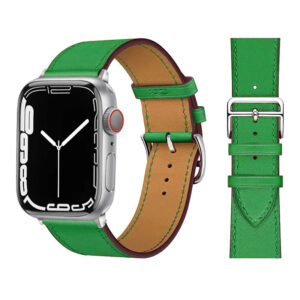 Bracelet en Cuir Pour Apple Watch - Green