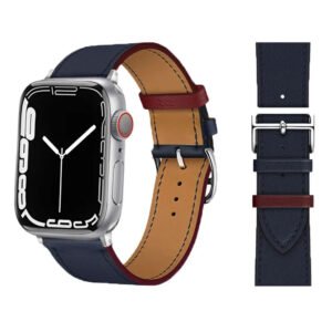 Bracelet en Cuir Pour Apple Watch - Navy